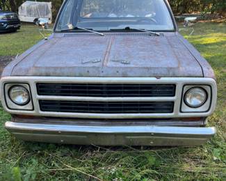 1980 DODGE RAM, 2 DOOR, 6 CYL,  64,947 miles reported on title, GASOLINE, VIN:  D14ANAC113605.  Runs but doesn’t hold battery charge.  Asking:  $2,700.  
All specific information regarding any issues with this vehicle can not be verified or confirmed.  You buy this item “as is” and there or no refunds, exchanges, warranty, or claims on this item.  