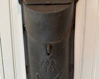 Vintage cast iron post office box