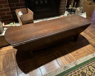 Wood drop leaf coffee table