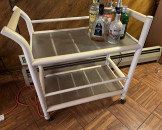 White plastic barcart 