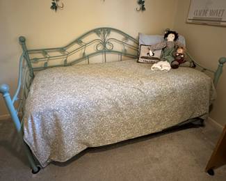 Metal trundle bed with both mattresses......
