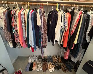Women's clothing (size medium to XL) and shoes......