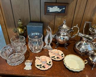 Crystal and silver plate treasures......