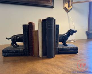Cast Iron Dachshund Bookends