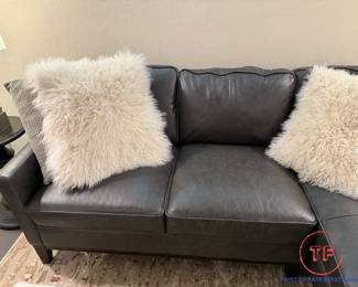 Leather Sectional Sofa with Chaise Lounge