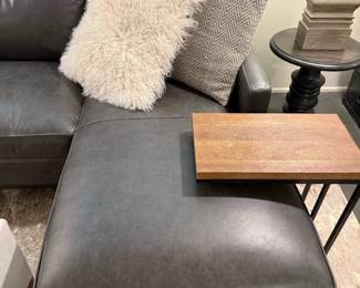 Leather Sectional Sofa with Chaise Lounge