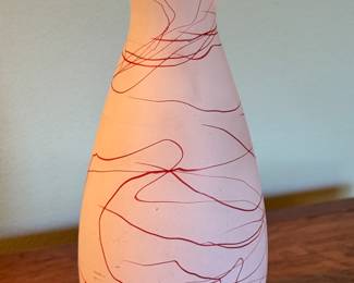 Red Spaghetti Lines Vase