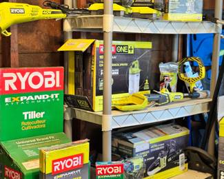 Ryobi 40V Hedge Trimmer, Ryobi Batteries, Ryobi One+2 Gal. Chemical Sprayer, Ryobi Chain Saw