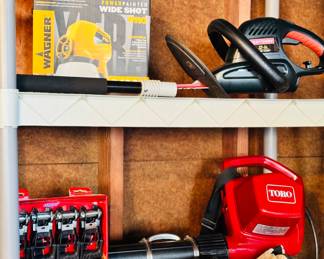 Wagner Power Painter Wide Shot Pro, Craftsman 22" Hedge Trimmer, Husky Ratcher Tie-Downs