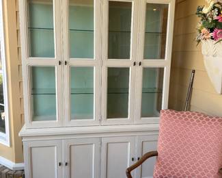 Henredon painted China cabinet 