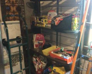 Hand trucks, full propane tank & yard items
