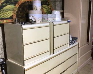 C. 1980’s dresser n end tables 