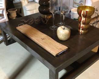 Square wooden coffee table 56”x42”x12”h