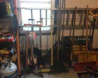 Shovels, rakes