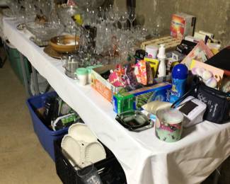 Cosmetics, glassware 