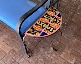 Half Round Tile Top Table