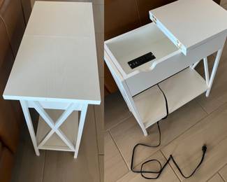 Side Table w/ Hidden Charging Station