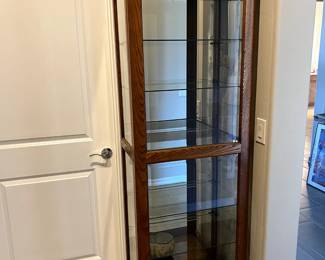 Curio Display Cabinet w/6-Glass Shelves - 28" at widest point x 17"D x 78"H 