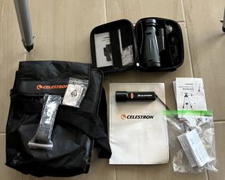 Cammoo Monocular (Model M12); Celestron Power Tank Glow 5000 with Cases