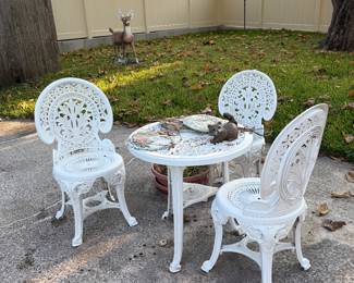 Cafe table and chairs