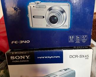 Vintage Sony Handycam & Olympus Camera, lens and other accessories 
