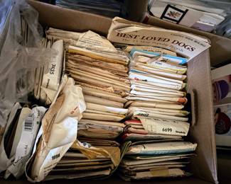 Boxes of vintage patterns