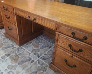 Executive desk, 3' deep, 72" high, 30" high 
$300