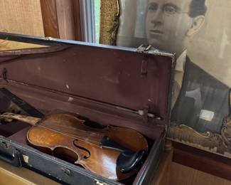 Antique Violin & Frames
