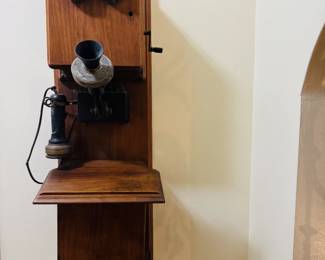 Antique telephone. "I used to call you on my landline"