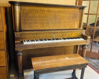 Tiger Wood Upright Piano