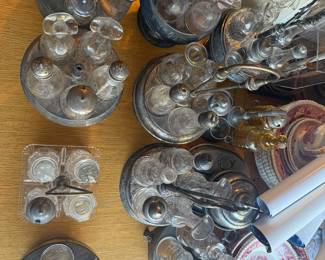 Antique cruet sets. 