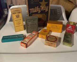 Vintage boxes and containers. 