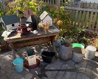 Planters, pots, and lawn ornaments. 