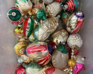 Vintage Christmas ornaments. 