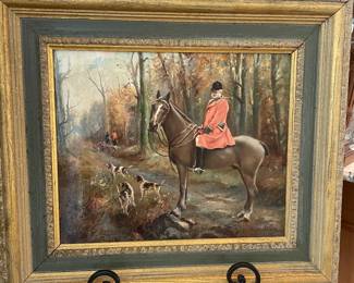 Original oil painting by Rene Illain, probably mid 1930’s.