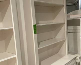 Pair of Pottery Barn shelf/cabinets. Office, nursery, or study ready!!