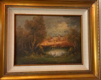 Tranquil original painting possibly 19th-early 20th century