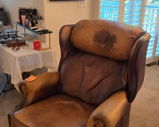 Flexsteel saddle leather recliner