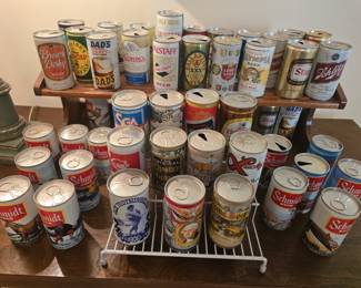 Vintage beer can collection