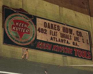Vintage Keen Kutter Advertising Sign for Oakes Hardware Company 