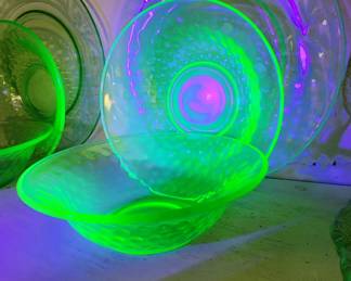 Collection of Uranium Glass/Vaseline Glass