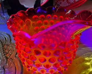 Selenium Glass -Colored Glass that uses Selenium, a semi-metallic element to create a pinkish-orange hues. Selenium Ruby Glass. 