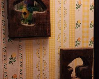 Mushroom Mirror Wood Art