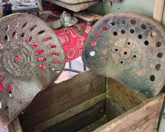 Vintage Tractor Metal Seats