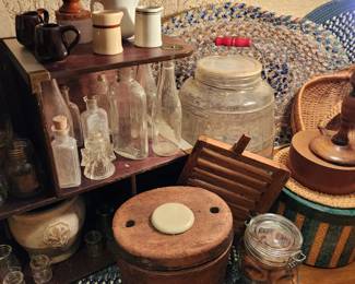 Collection of Vintage Bottles and Vintage Items