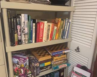 Various books and puzzles