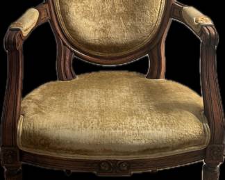 1965 French medallion de monay  chair 
(Louis XVI)