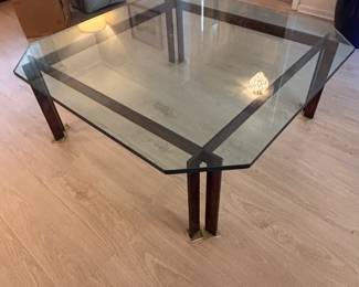 1965 James Howell trim Mark 45 x 45 glass table