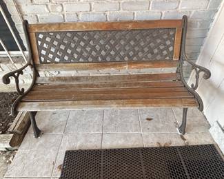 Outdoor park bench