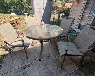 Patio table with chairs